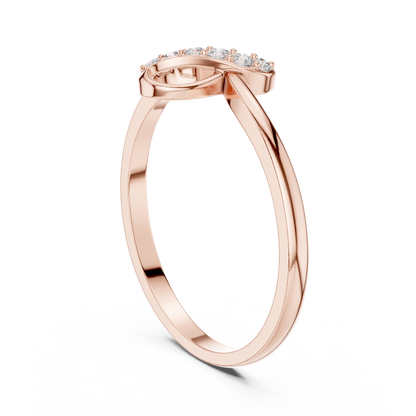 Infinity Heart Shaped Band Ring | Love Without End