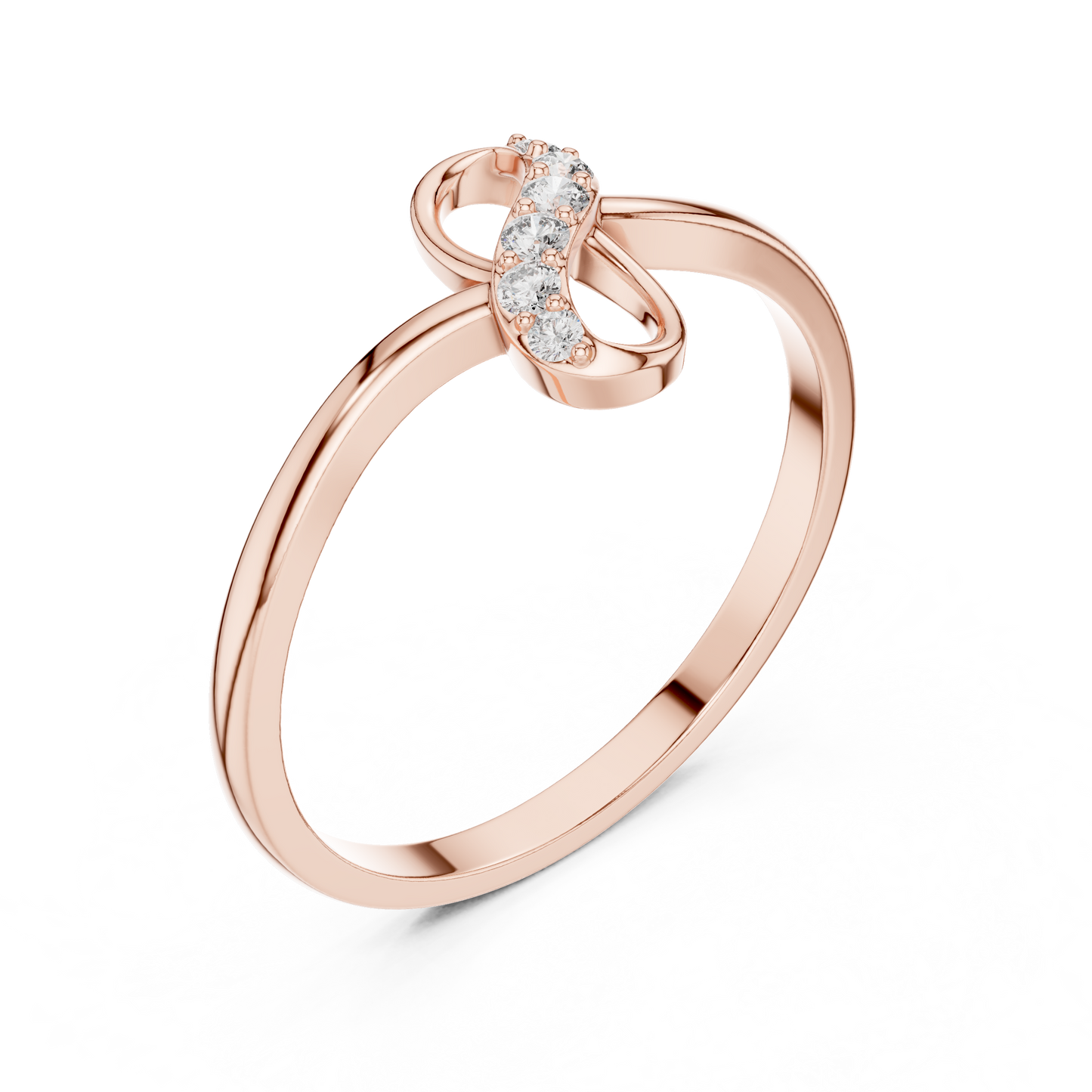 Infinity Heart Shaped Band Ring | Love Without End