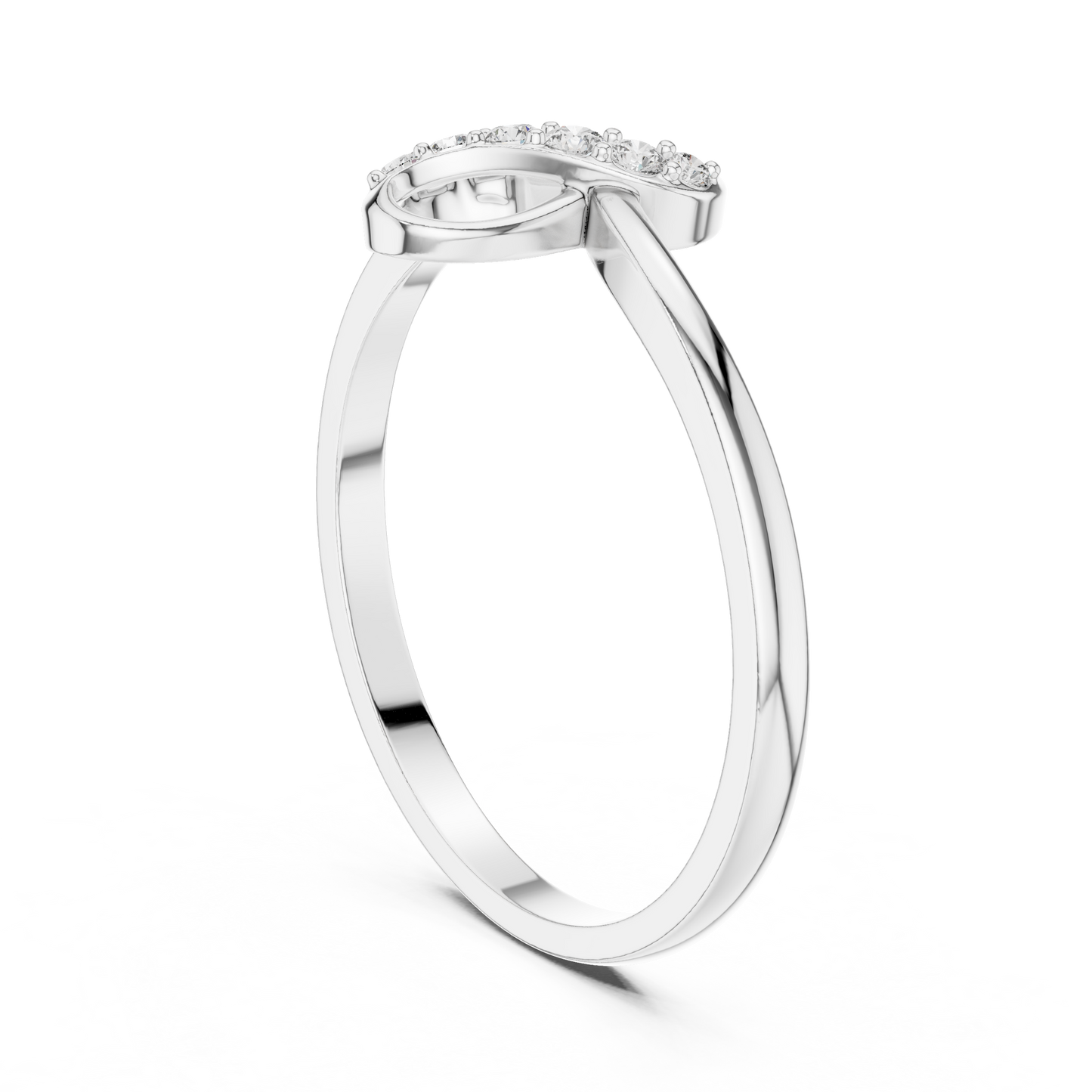 Infinity Heart Shaped Band Ring | Love Without End