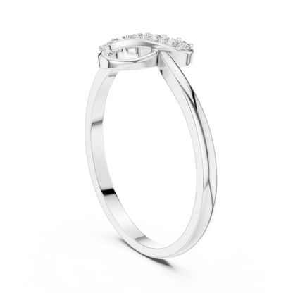 Infinity Heart Shaped Band Ring | Love Without End
