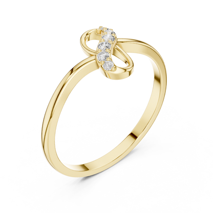 Infinity Heart Shaped Band Ring | Love Without End