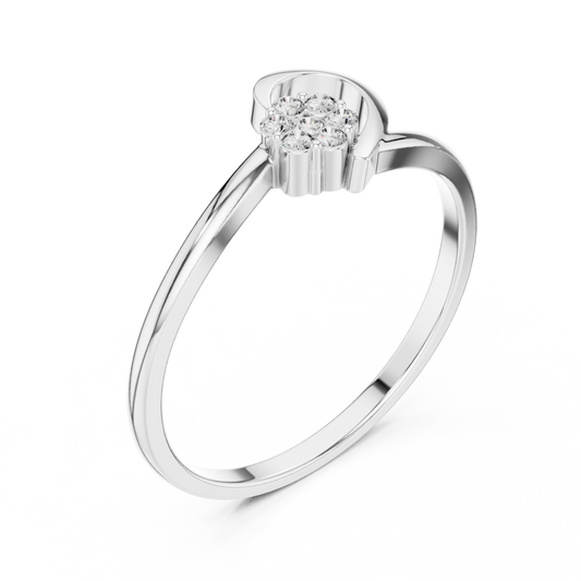 Diamond ring for women featuring a polished band with sparkling diamonds