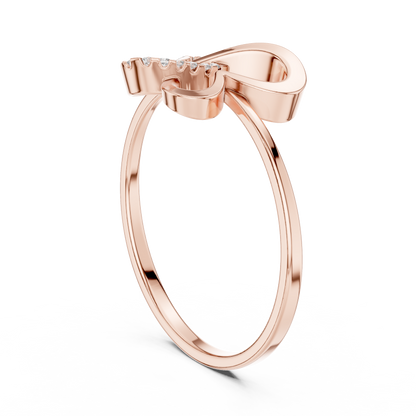 Butterfly Diamond Ring | Pavé Setting Elegance