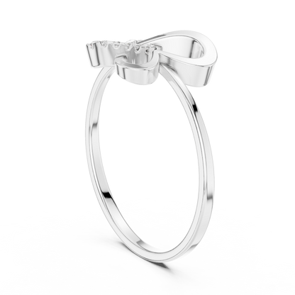 Butterfly Diamond Ring | Pavé Setting Elegance