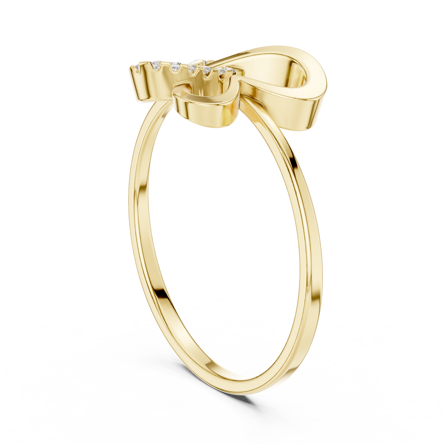 Butterfly Diamond Ring | Pavé Setting Elegance
