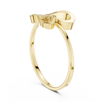 Butterfly Diamond Ring | Pavé Setting Elegance