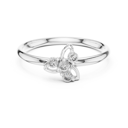 Diamond promise ring featuring a sparkling solitaire diamond on a polished band