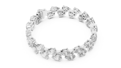Pear-Cut Diamond Cocktail Bracelet | Two-Row Statement Luxury