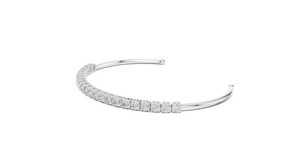 Diamond Tennis Kada Bracelet | Structured Luxury Brilliance