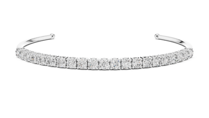 Diamond Tennis Kada Bracelet | Structured Luxury Brilliance