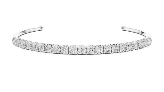 Diamond Tennis Kada Bracelet | Structured Luxury Brilliance