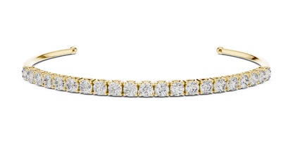 Diamond Tennis Kada Bracelet | Structured Luxury Brilliance