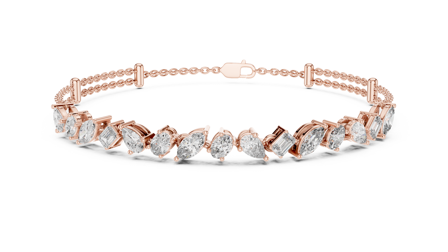 Multi-Shape Diamond Tennis Bracelet | Contemporary Luxe Brilliance