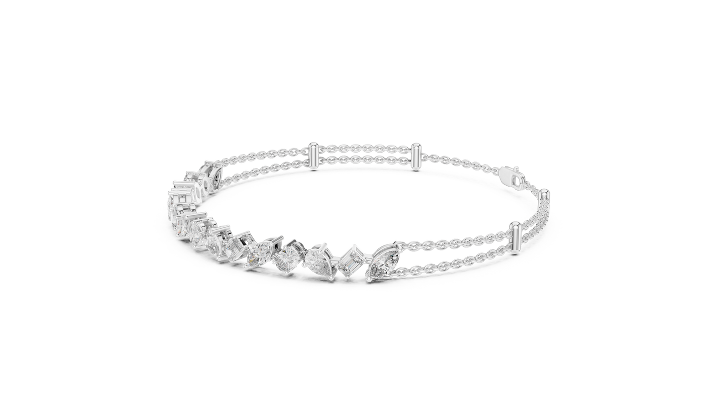 Multi-Shape Diamond Tennis Bracelet | Contemporary Luxe Brilliance