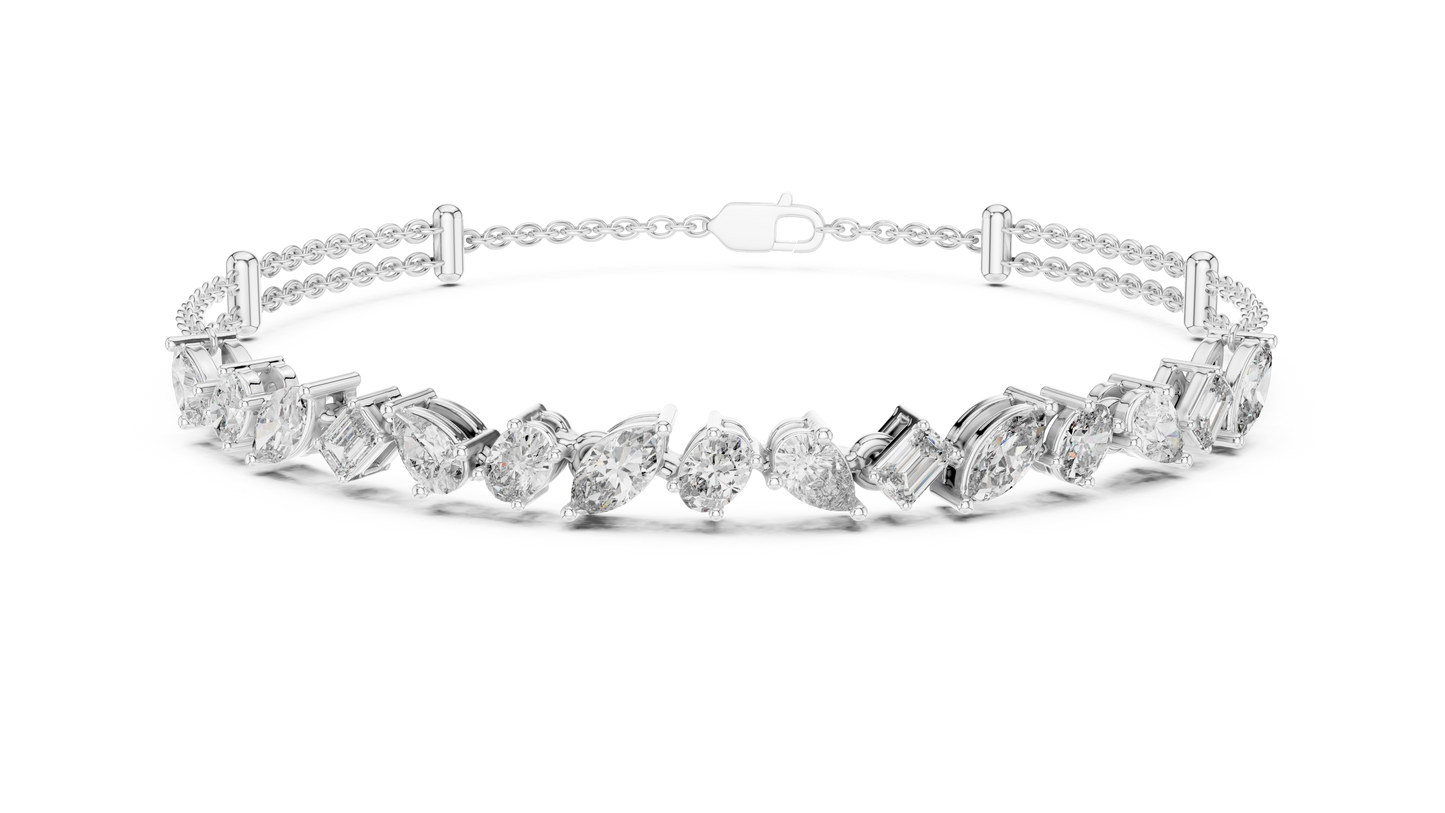 Multi-Shape Diamond Tennis Bracelet | Contemporary Luxe Brilliance
