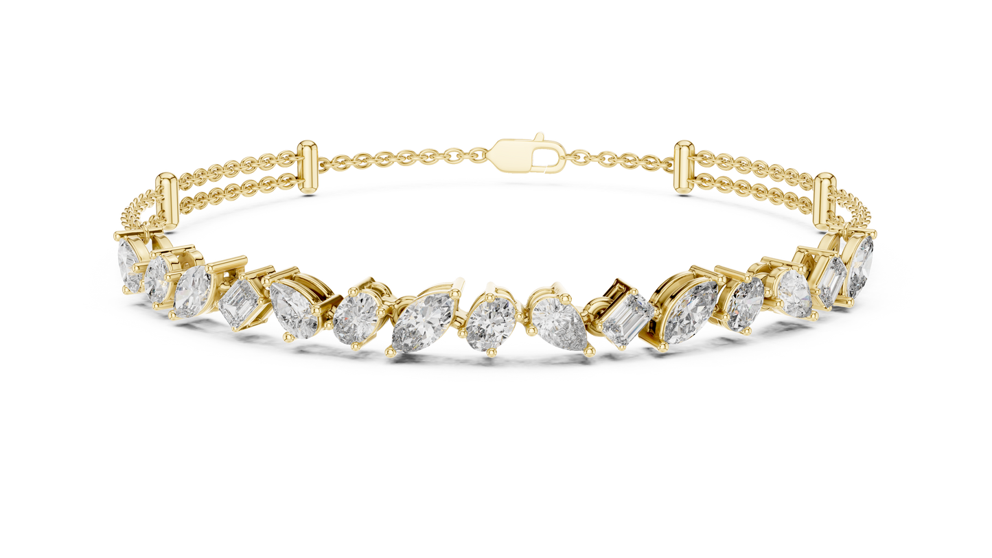 Multi-Shape Diamond Tennis Bracelet | Contemporary Luxe Brilliance