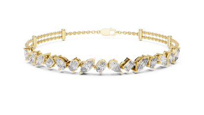 Multi-Shape Diamond Tennis Bracelet | Contemporary Luxe Brilliance
