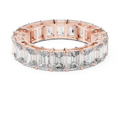 Emerald-Cut Eternity Band Ring | Continuous Step-Cut Elegance