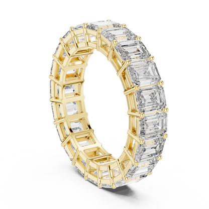 Emerald-Cut Eternity Band Ring | Continuous Step-Cut Elegance