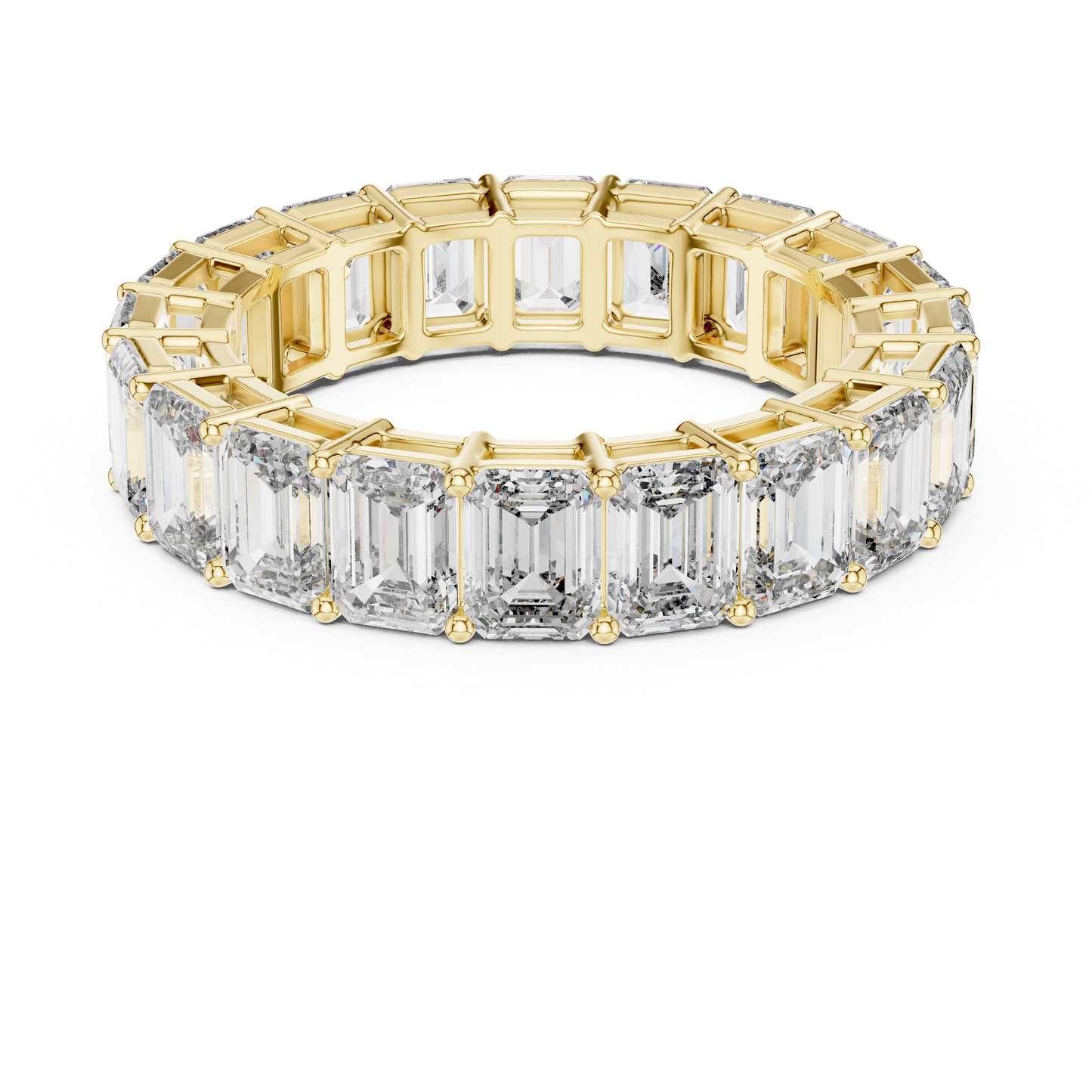 Emerald-Cut Eternity Band Ring | Continuous Step-Cut Elegance