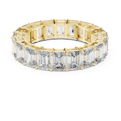 Emerald-Cut Eternity Band Ring | Continuous Step-Cut Elegance