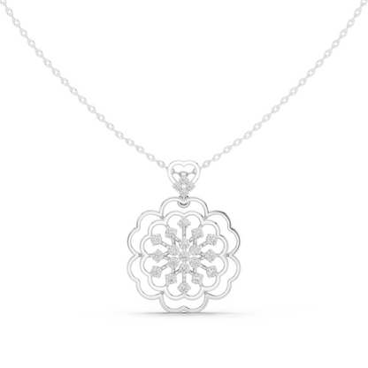 Floral diamond pendant necklace

Flower-inspired diamond pendant in white gold

Elegant floral pendant for women