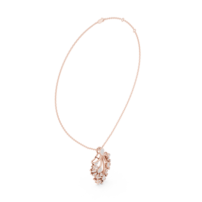 Diamond Floral Pendant Necklace | Lab-Grown Diamond