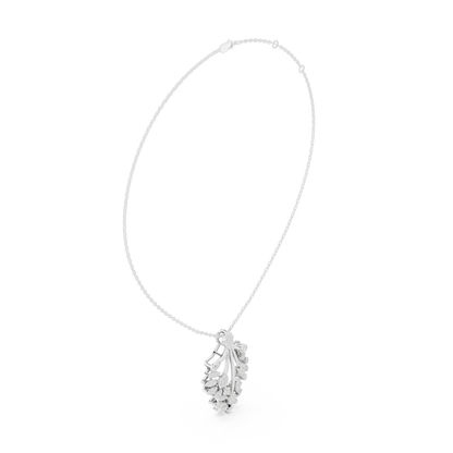 Diamond Floral Pendant Necklace | Lab-Grown Diamond