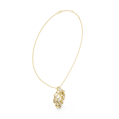 Diamond Floral Pendant Necklace | Lab-Grown Diamond