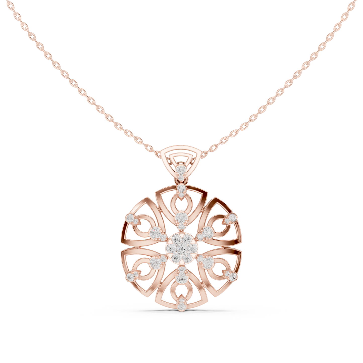 Diamond Snowflake Pendant Necklace | Lab-Grown Diamond