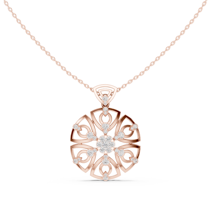 Diamond Snowflake Pendant Necklace | Lab-Grown Diamond
