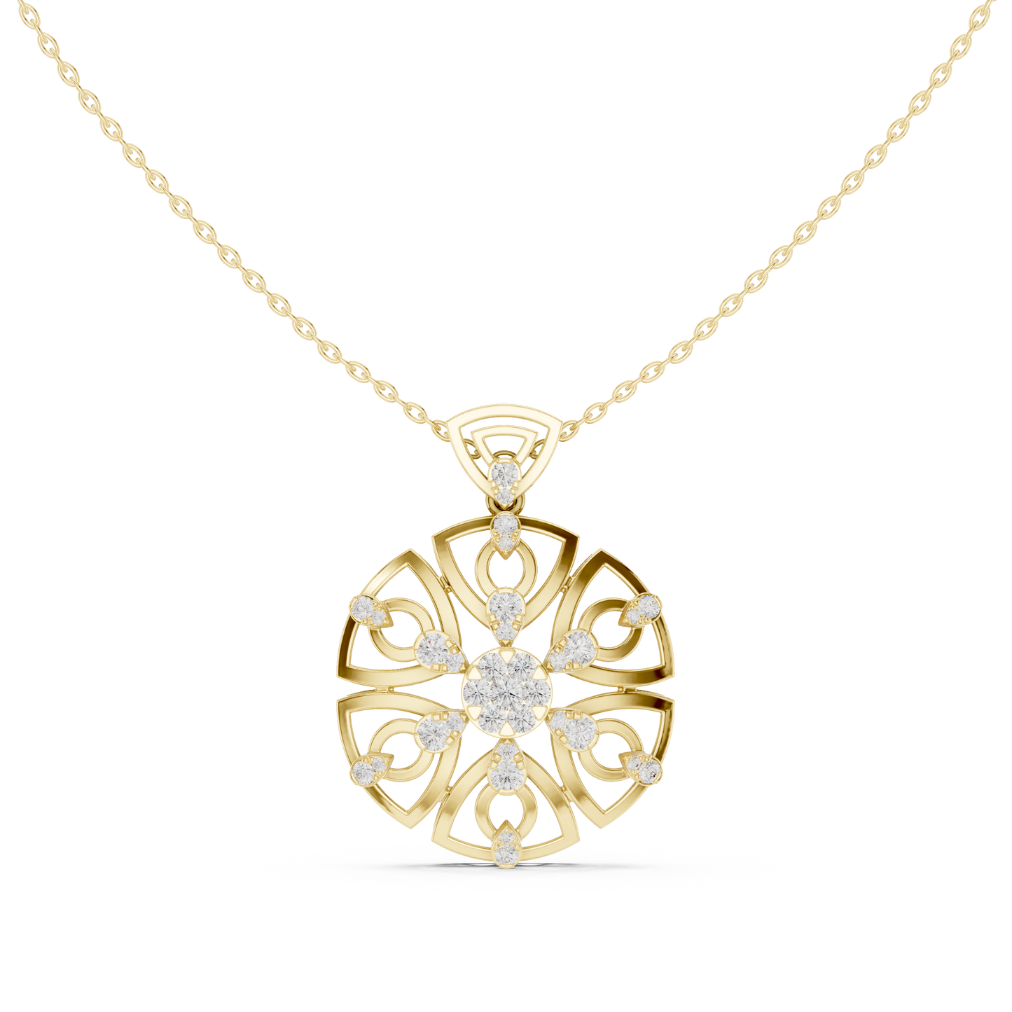 Diamond Snowflake Pendant Necklace | Lab-Grown Diamond