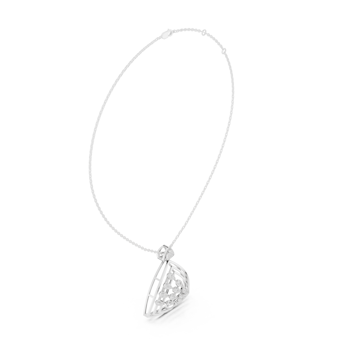 Triangular Diamond Pendant Necklace | Lab-Grown Diamond