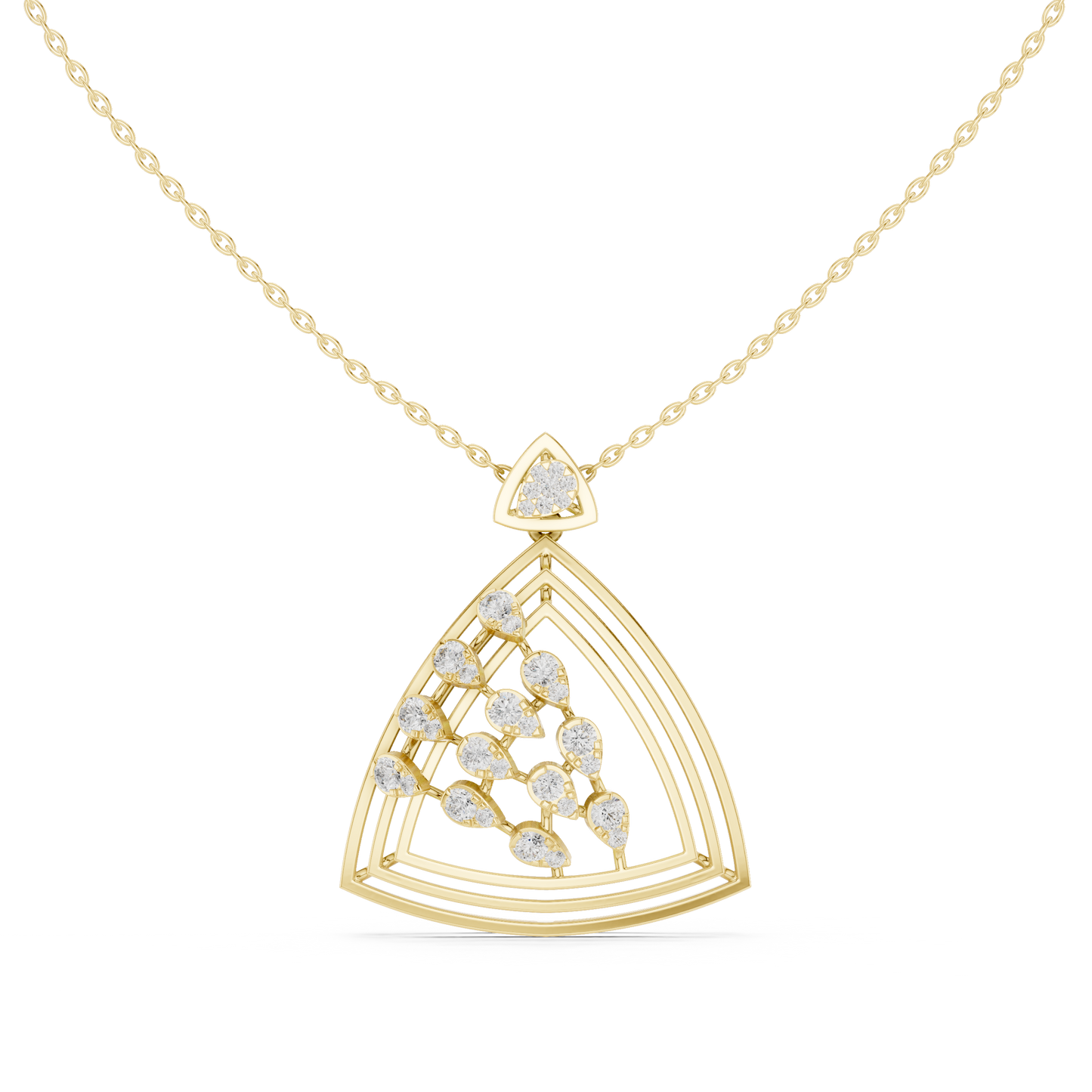 Triangular Diamond Pendant Necklace | Lab-Grown Diamond