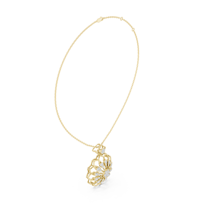 Diamond Floral Pendant Necklace | Lab-Grown Diamond