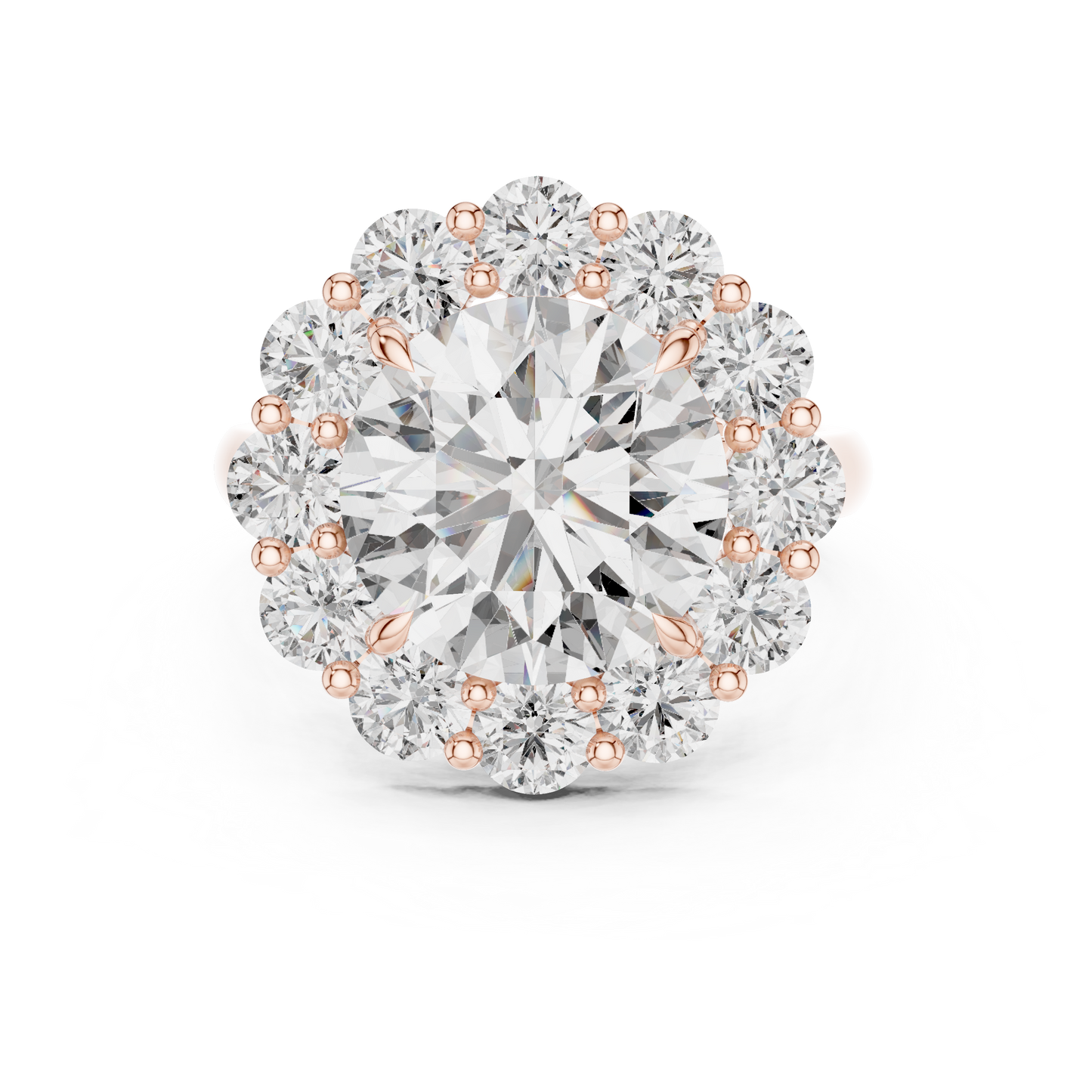 Round Diamond Halo Engagement Ring | Lab-Grown Diamond