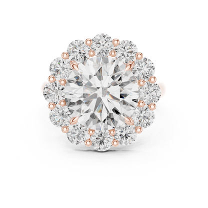 Round Diamond Halo Engagement Ring | Lab-Grown Diamond