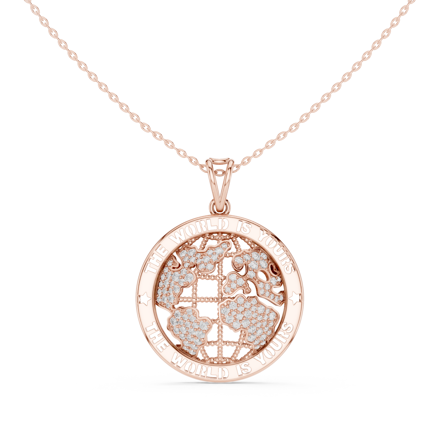 The World Is Yours Diamond Necklace | Luxury Statement Pendant