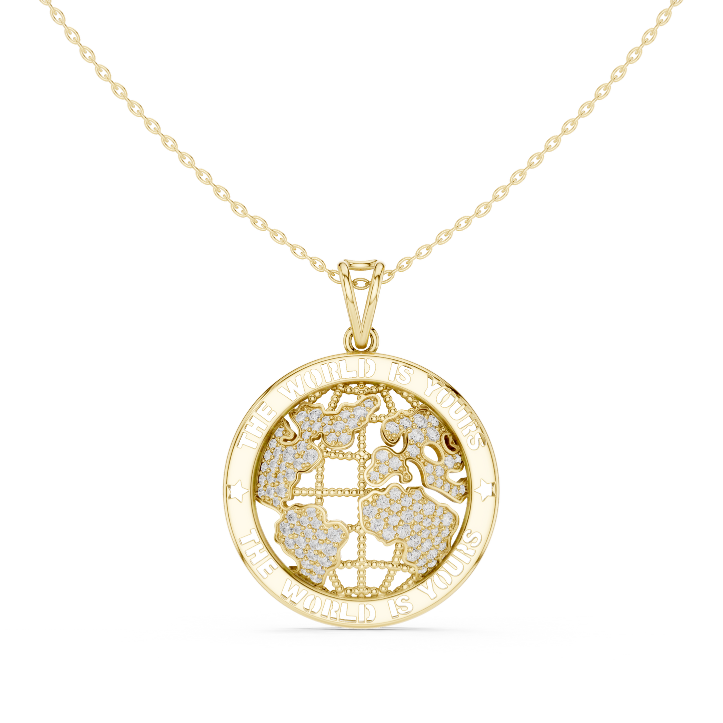The World Is Yours Diamond Necklace | Luxury Statement Pendant