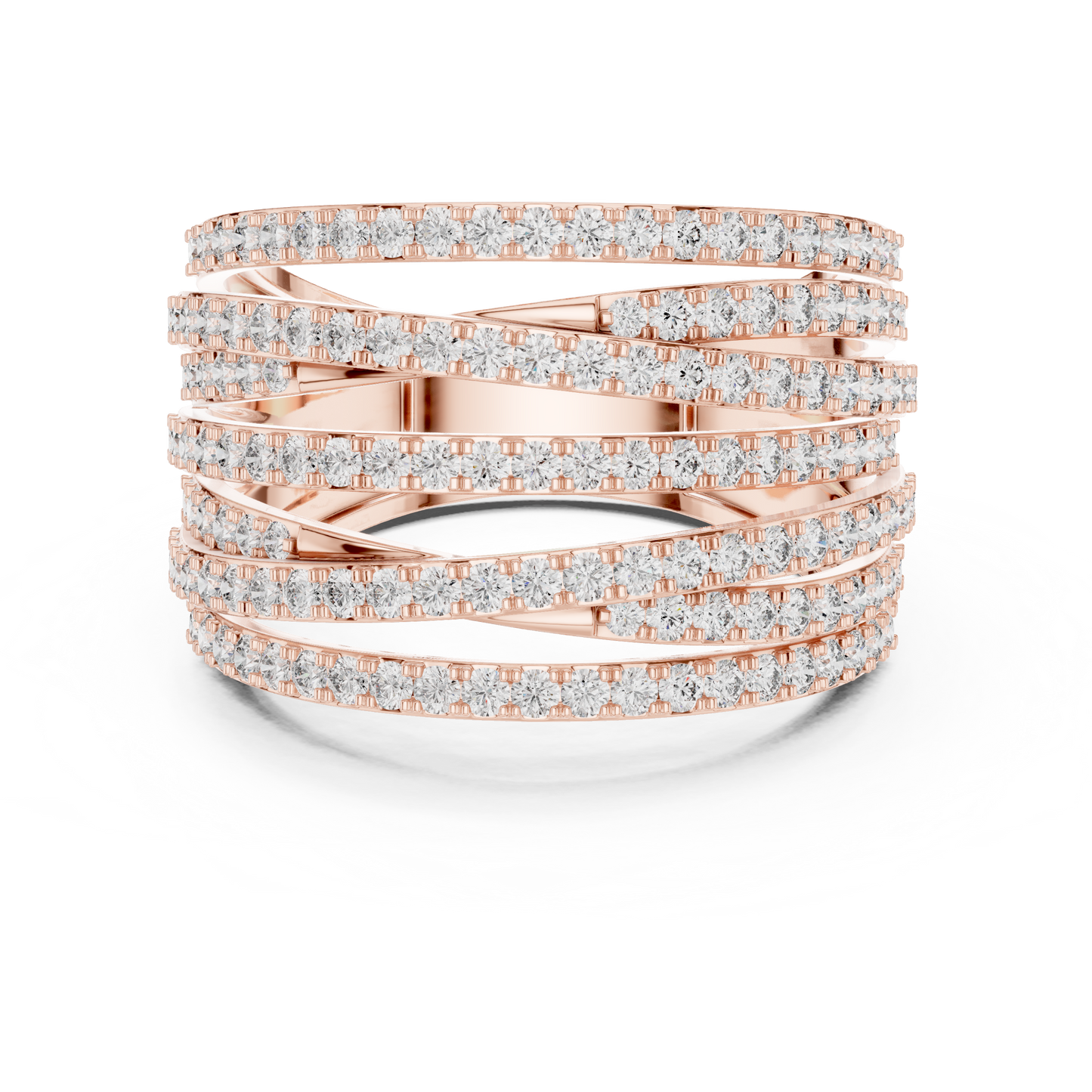 Crisscross Diamond Anniversary Band