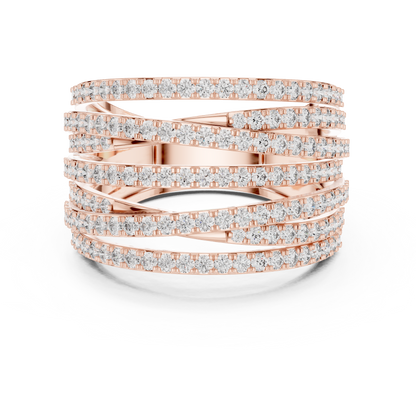 Crisscross Diamond Anniversary Band