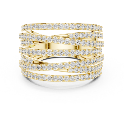Crisscross Diamond Anniversary Band