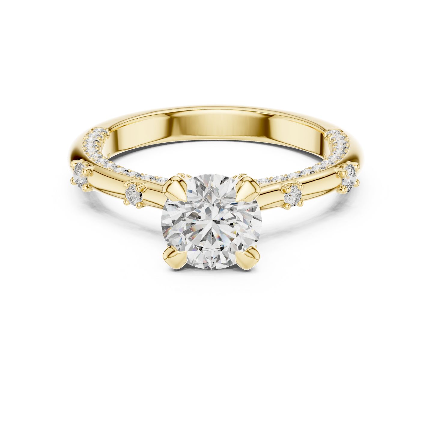 Diamond Solitaire Engagement Ring Setting | Classic Fine Jewelry