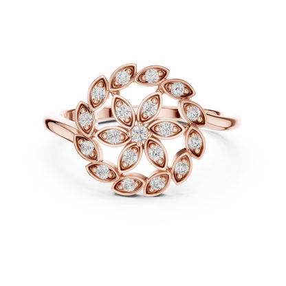 Diamond Flower Ring | Floral Design Fine Jewelry Ring