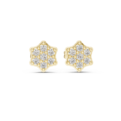 Diamond Star Stud Earrings
