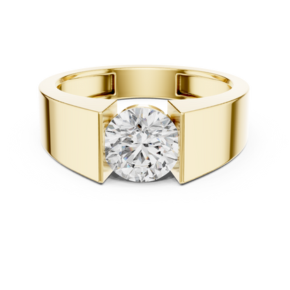 Classic Round Lab-Grown Diamond Solitaire Wedding Band