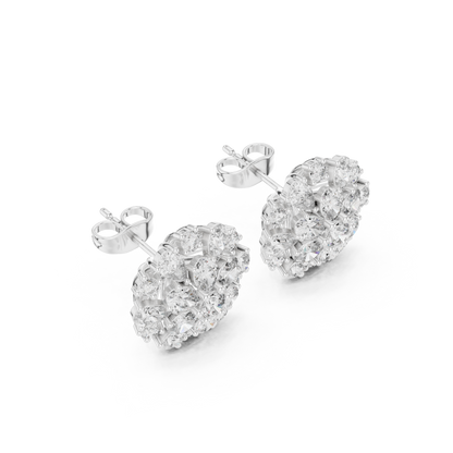 Diamond Cluster Stud Earrings | Elegant Women’s Earrings