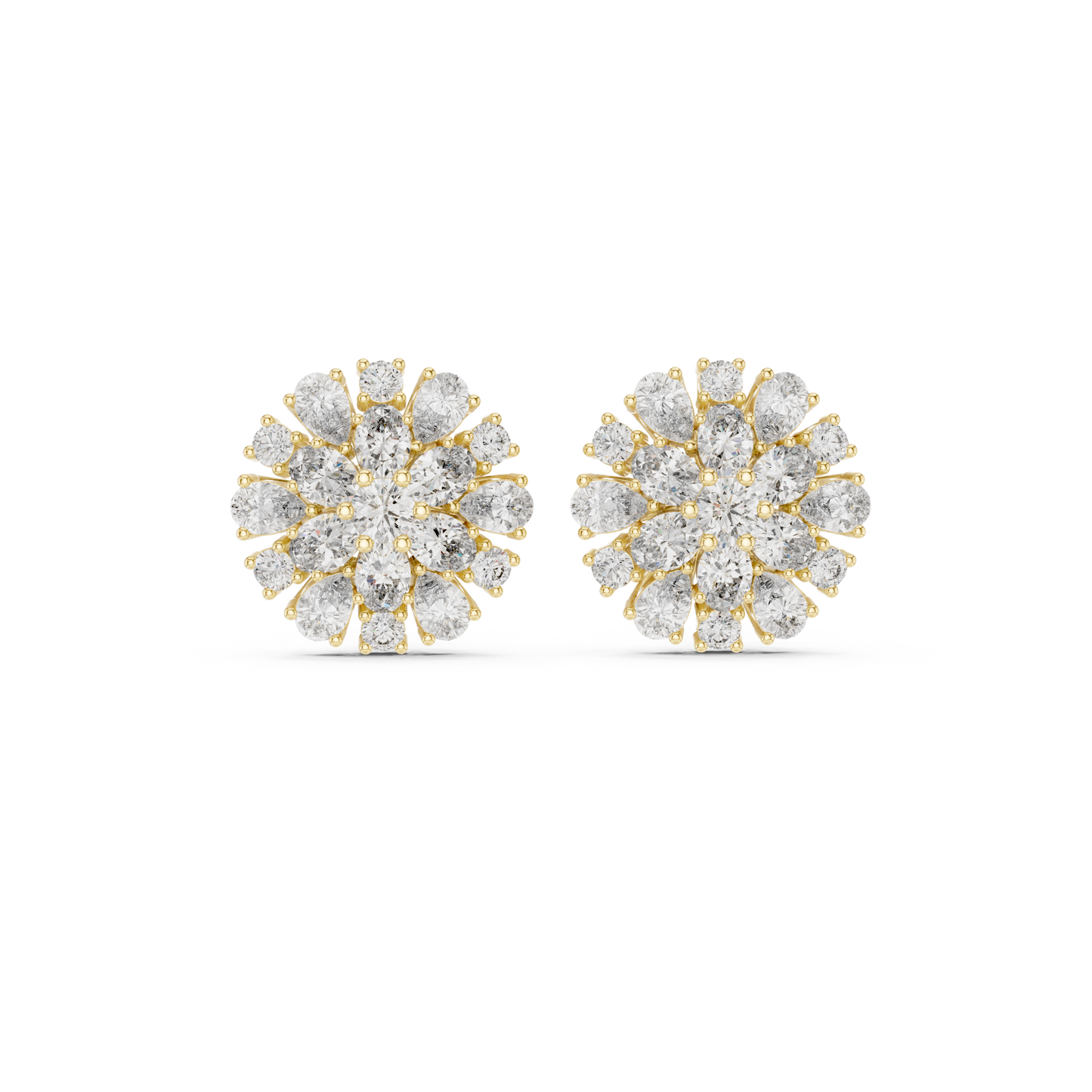 Diamond Cluster Stud Earrings | Elegant Women’s Earrings