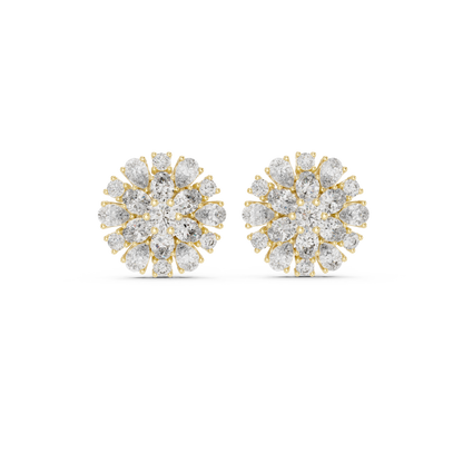 Diamond Cluster Stud Earrings | Elegant Women’s Earrings