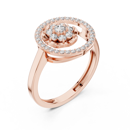 Floral Diamond Cluster Ring | Halo Flower Design